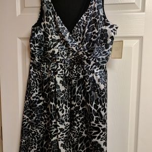 Jonathan Martin Animal black/grey print dress Sz12